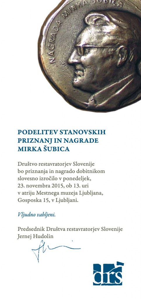Vabilo na podelitev nagrad